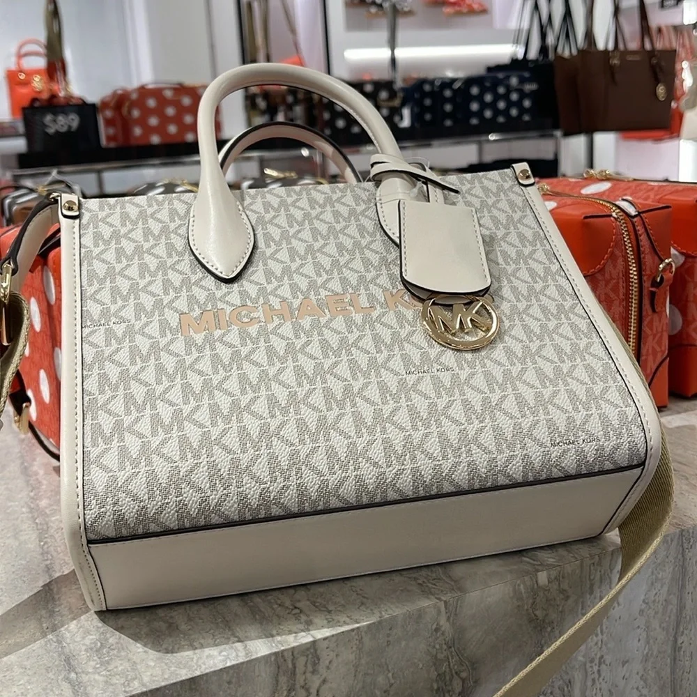 Michael Kors Mirella Small Signature Logo Crossbody Shopper TZ XBODY Bag LT CRM